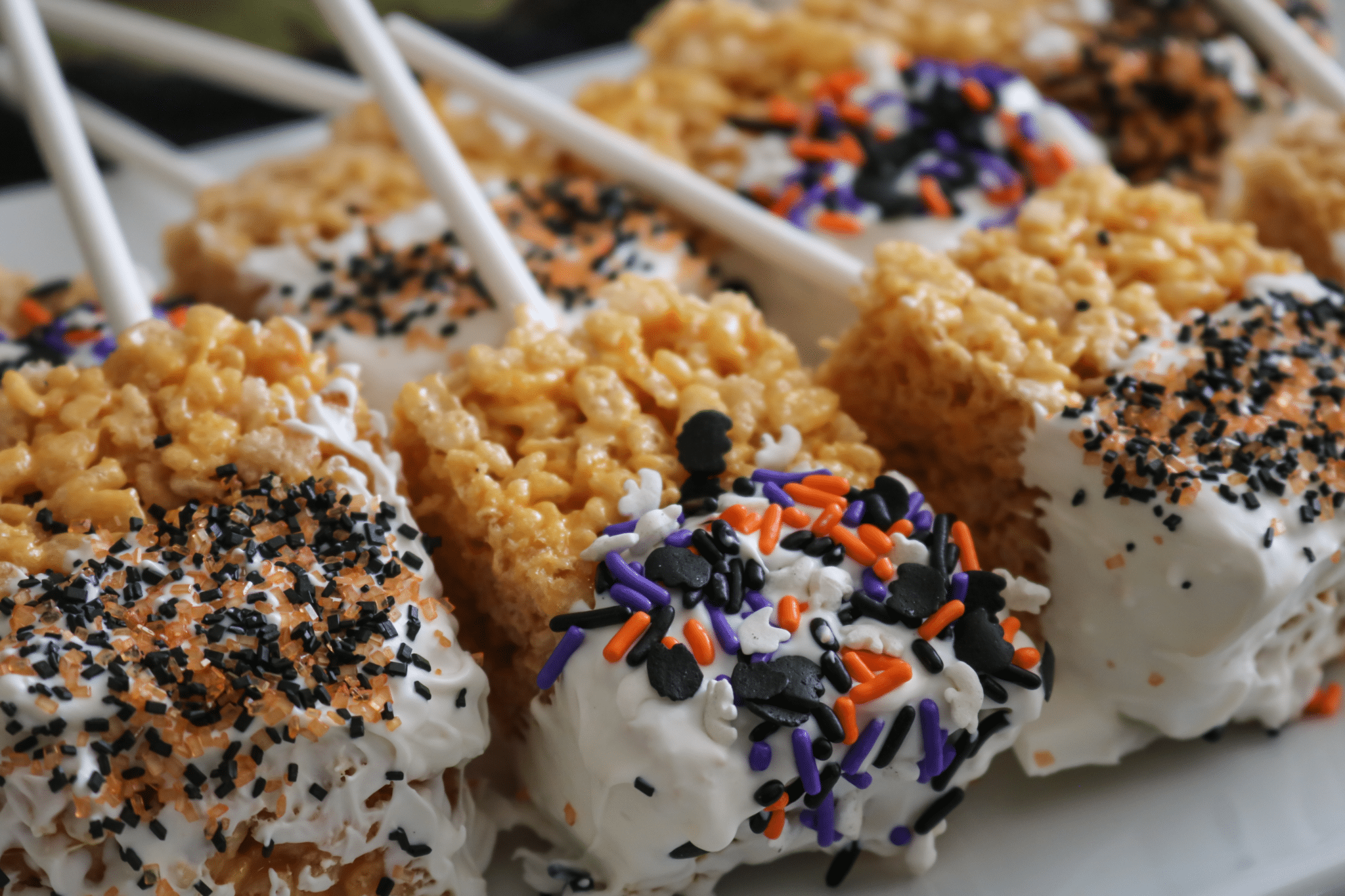 Rice krispies Treat on a stick, 3 Sisters, Diamonds or Pearls Blog