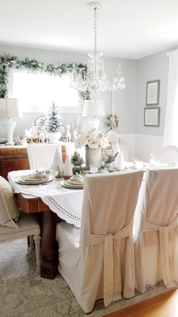 Snowflakes and Snowballs Dining Room Christmas Decor - Life With Liz